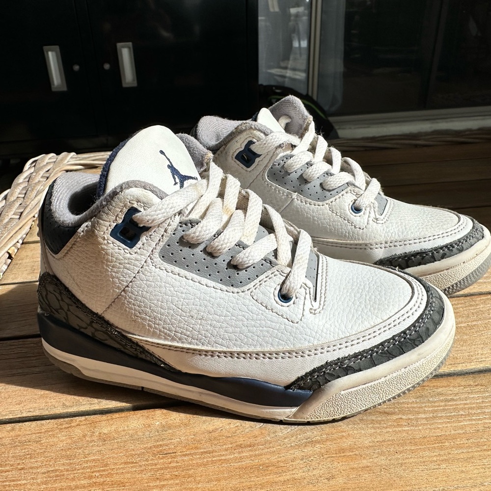 Sz 11c Air Jordan 3 Retro Midnight Navy Toddler Youth Unisex Boys Girls Sneakers